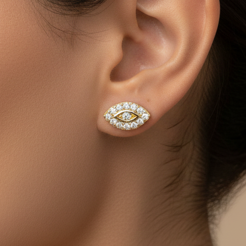 Boucles d'oreilles œil protecteur