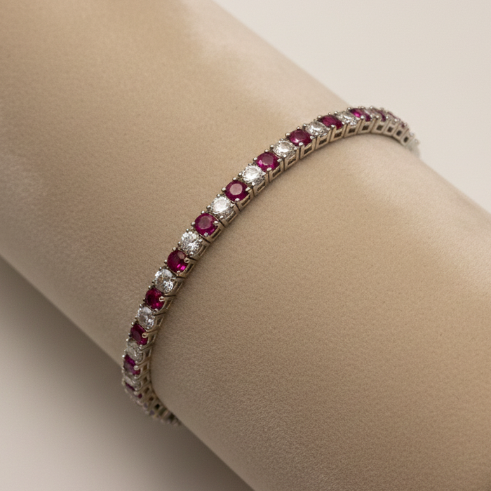 Ruby & Gemstone Tennis Bracelet