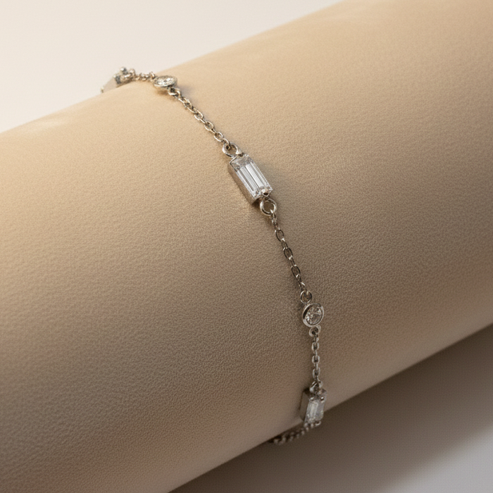 Bracelet en pierre précieuse Baguette