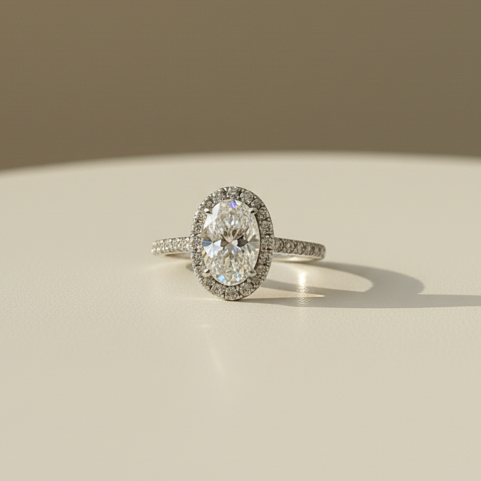 Bague en diamant de laboratoire Effy Halo
