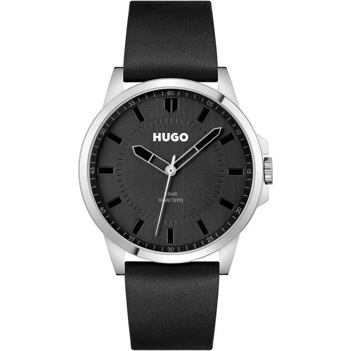 Montre bracelet cuir cadran noir | Hugo Boss