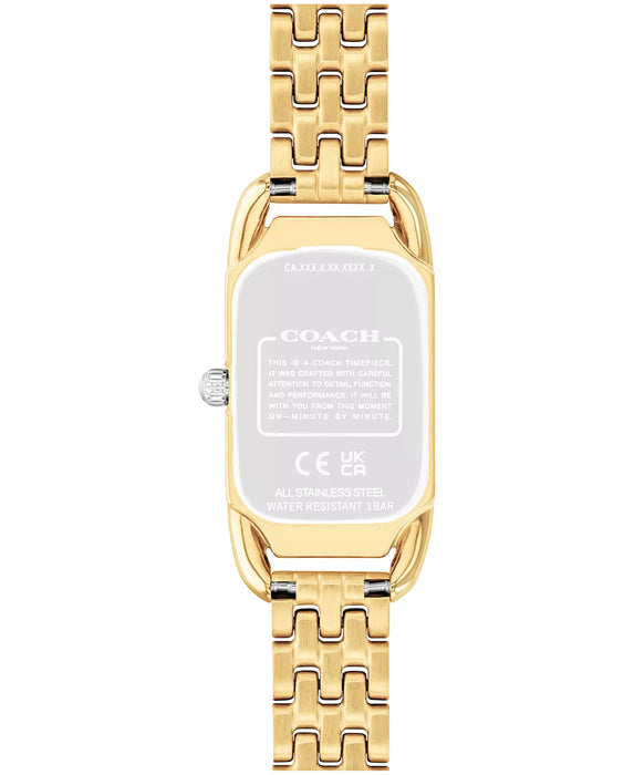 Montre Cadie Coach pour femmes avec cadran argenté et boîtier trois tons en acier inoxydable
