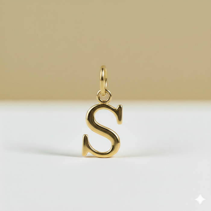 Pendentifs lettres simples en or 14 carats