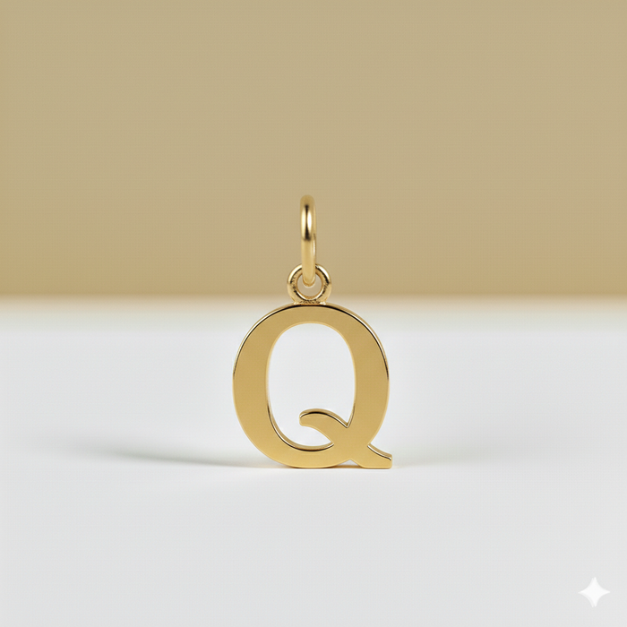 Pendentifs lettres simples en or 14 carats