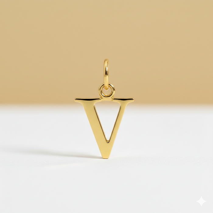Pendentifs lettres simples en or 14 carats