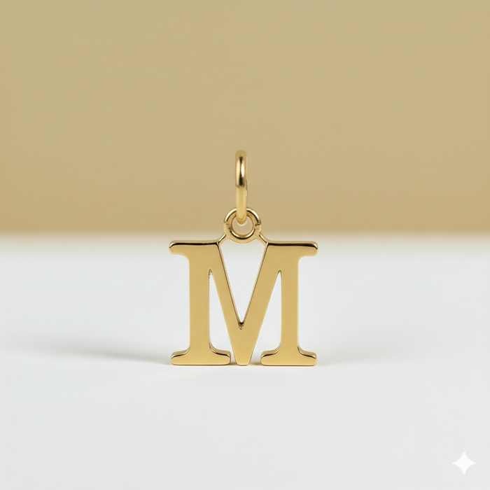 Pendentifs lettres simples en or 14 carats