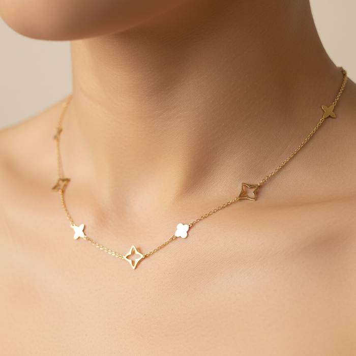 Collier Trèfle Chaîne Flora