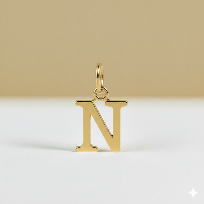 Pendentifs lettres simples en or 14 carats