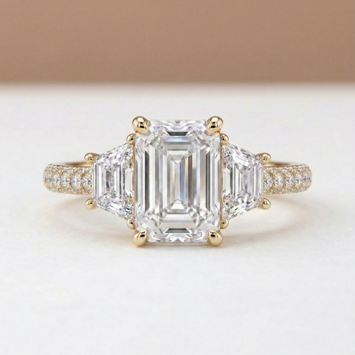 Bague Trilogy en Diamants Taille Émeraude EFFY