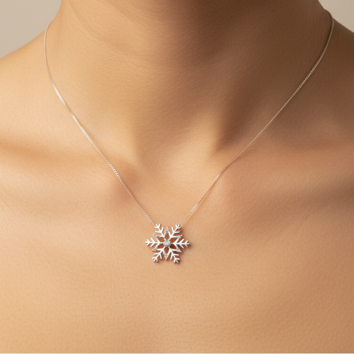 Collier de diamants flocon de neige