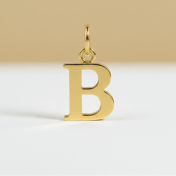 Pendentifs lettres simples en or 14 carats