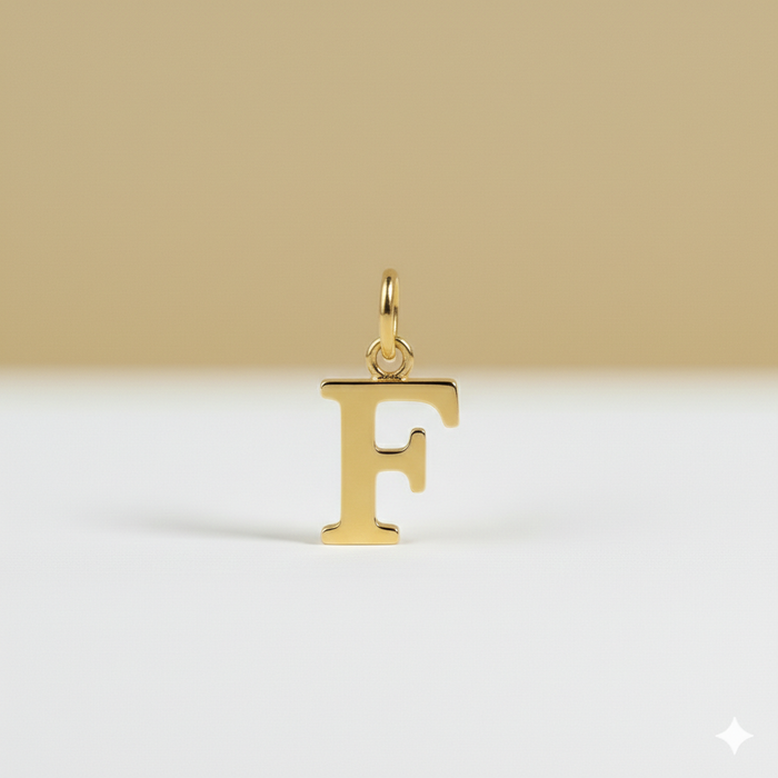 Pendentifs lettres simples en or 14 carats