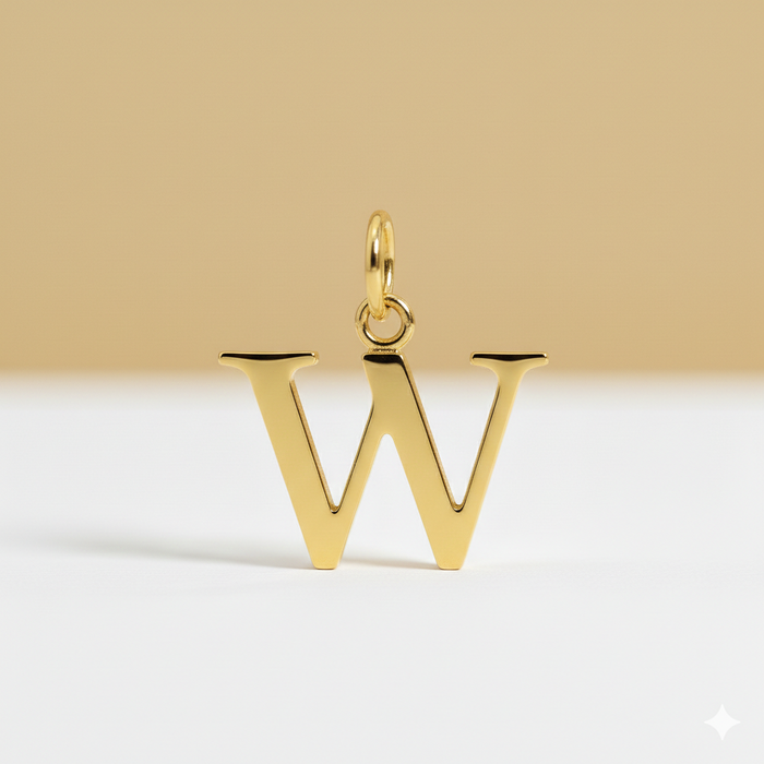 Pendentifs lettres simples en or 14 carats