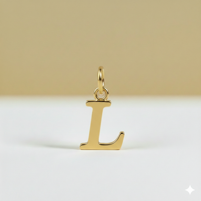 Pendentifs lettres simples en or 14 carats