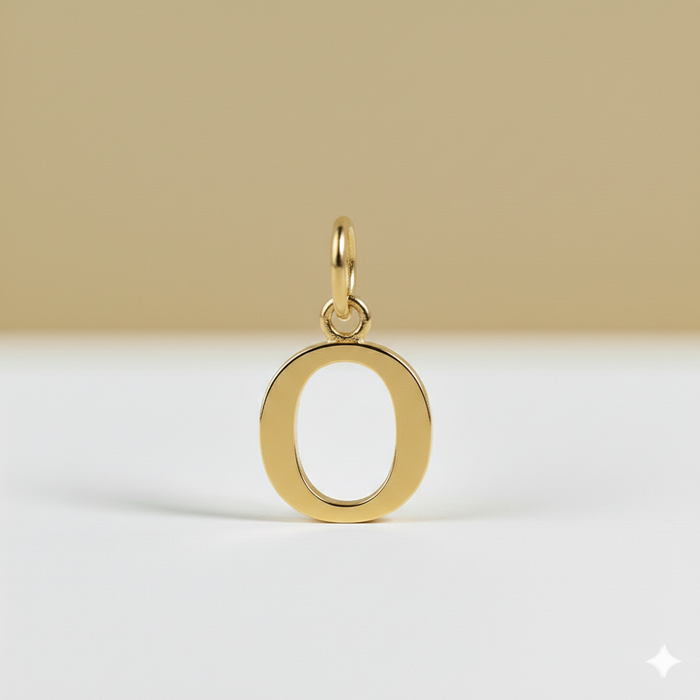 Pendentifs lettres simples en or 14 carats