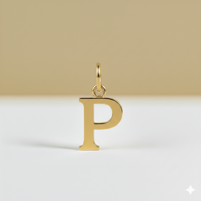 Pendentifs lettres simples en or 14 carats