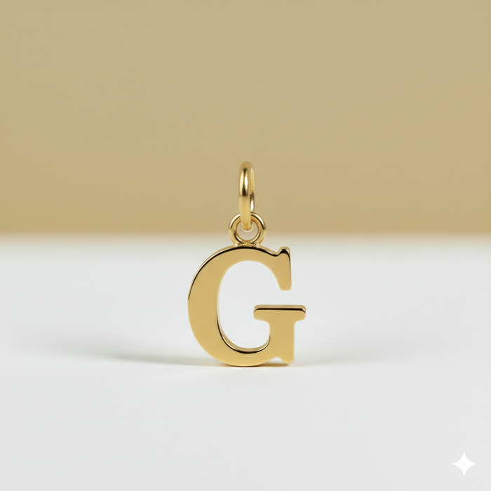 Pendentifs lettres simples en or 14 carats
