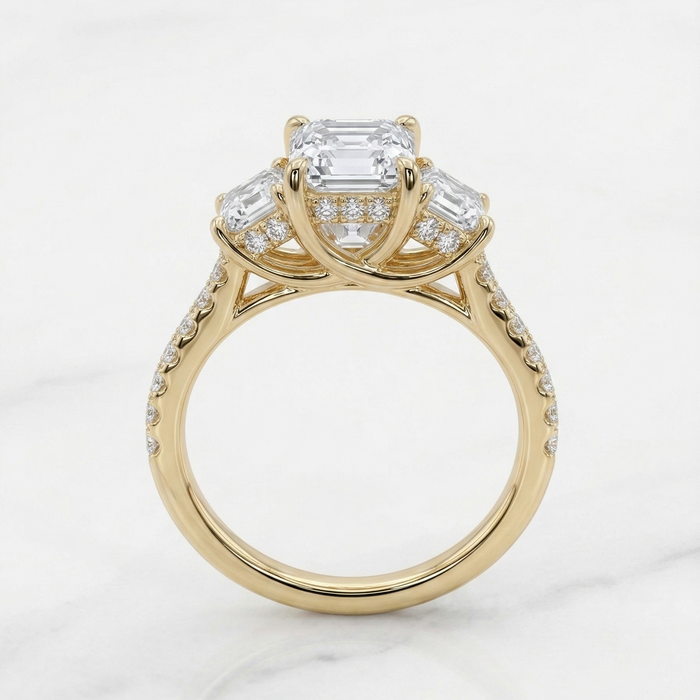 Bague Trilogy en Diamants Taille Émeraude EFFY