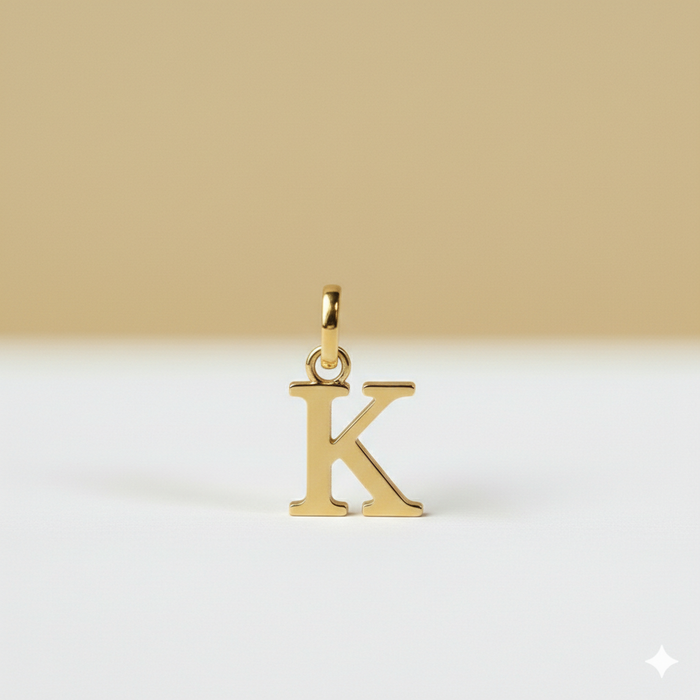Pendentifs lettres simples en or 14 carats