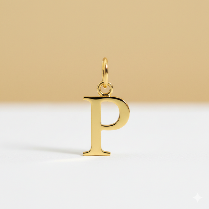 Pendentifs lettres simples en or 14 carats