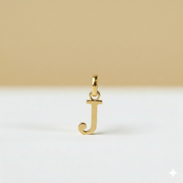 Pendentifs lettres simples en or 14 carats