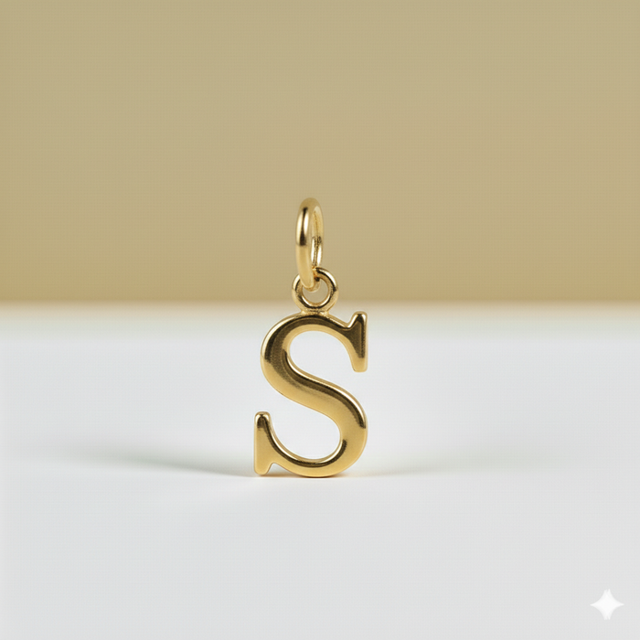 Pendentifs lettres simples en or 14 carats