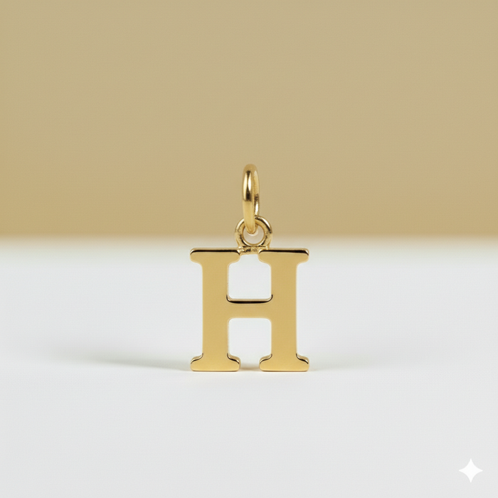 Pendentifs lettres simples en or 14 carats