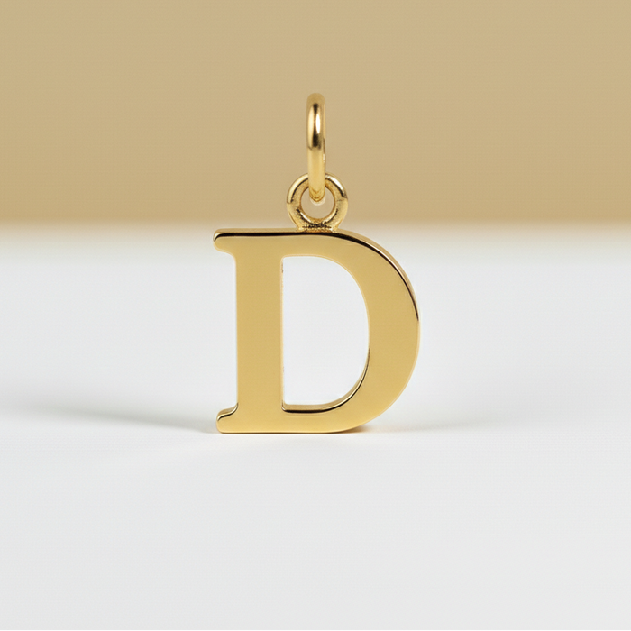 Pendentifs lettres simples en or 14 carats