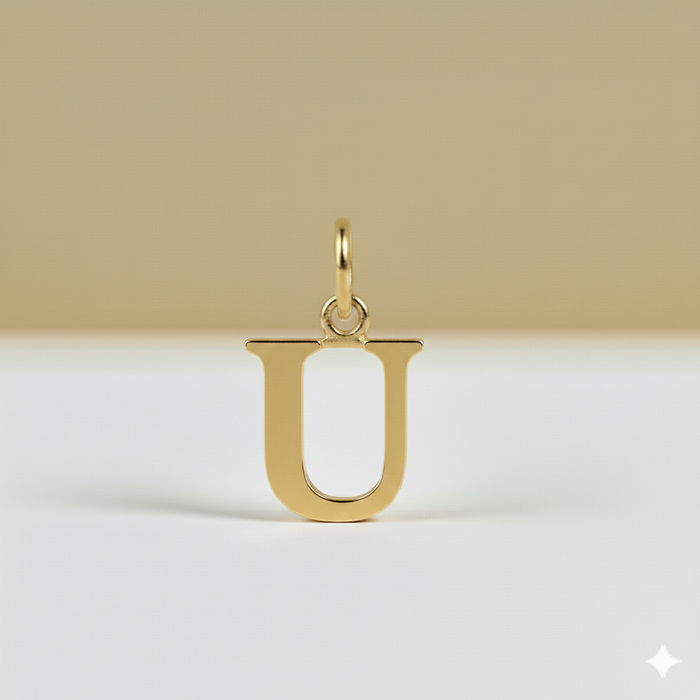 Pendentifs lettres simples en or 14 carats