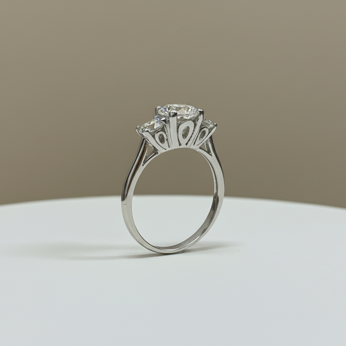 925 Engagement Style Ring | 3 CZ Stones