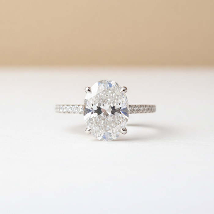 Bague Pétale Diamant Ovale de Laboratoire