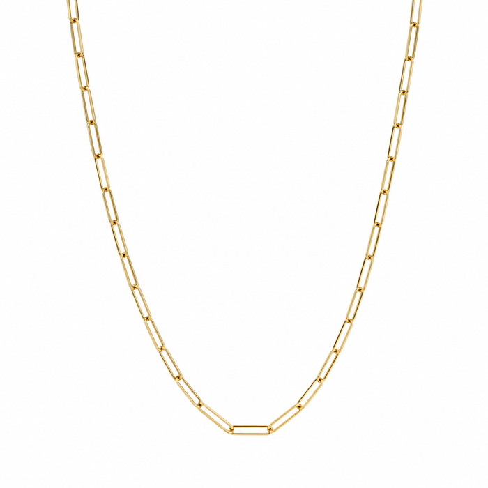 Collier chaîne trombones en or 14 carats