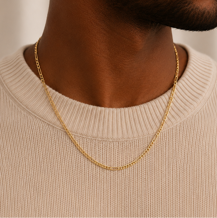 Thin Figaro Chain | 10K Solid Gold