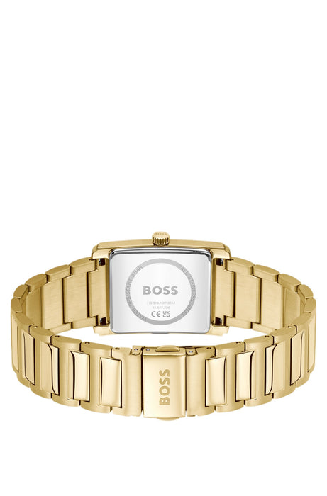 Montre Principle dorée avec cadran argenté-blanc | Boss