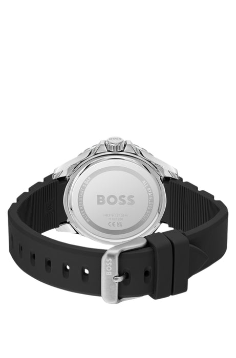 Montre TROPER SPORT à cadran noir et bracelet en silicone | Boss