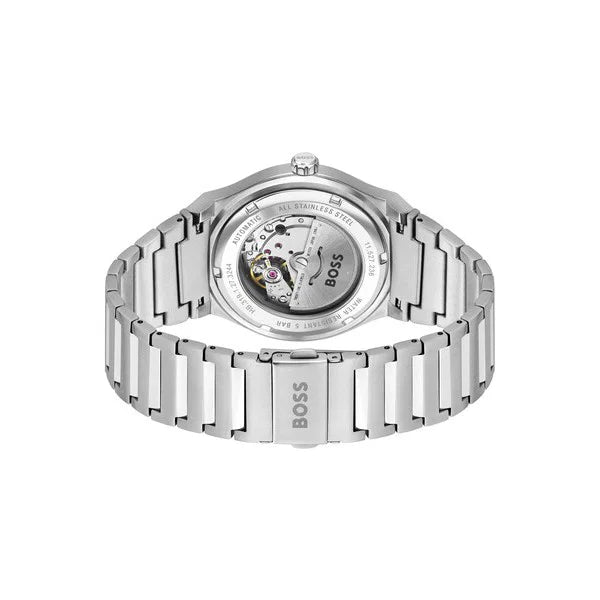 Montre CANDOR à cadran bleu clair avec bracelet à maillons en acier inoxydable | Boss