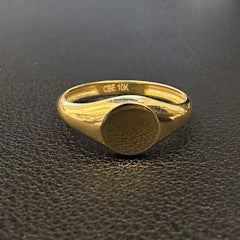 bague chevalière or jaune 10K 10mm